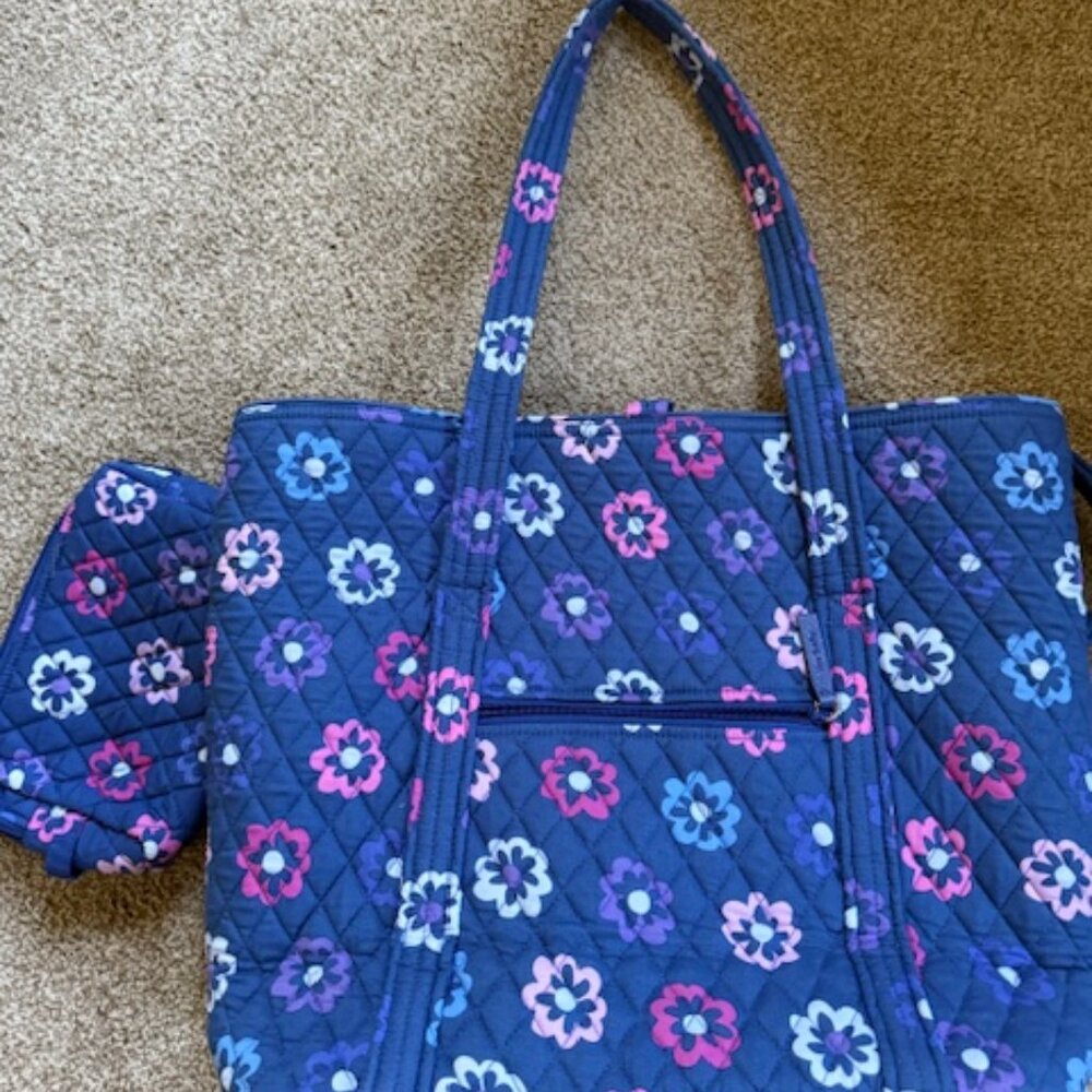 Factory Style Vera Tote Bag and pencil pouch - Ellie Flowers